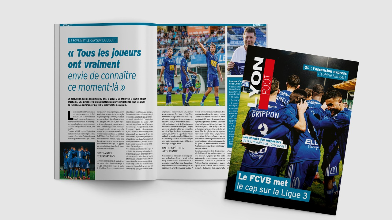 Future Ligue 3, des chants de l’OL version berceuse et l’explosion de Rémi Himbert, à lire en avril dans Lyon Foot