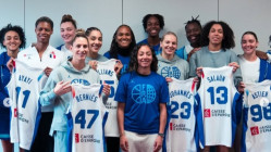 Selma Bacha et Wendie Renard (OL Lyonnes) &agrave; la rencontre de l&rsquo;&eacute;quipe de France f&eacute;minine de basket
