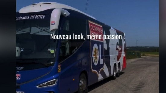 Le bus de l'OL s'offre un lifting pour cette nouvelle saison Le bus de l'OL s'offre un lifting pour cette nouvelle saison