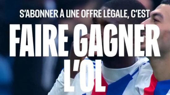 "S’abonner à une offre légale, c’est faire gagner l’OL" : quand Lyon s’engage contre le piratage "S’abonner à une offre légale, c’est faire gagner l’OL" : quand Lyon s’engage contre le piratage