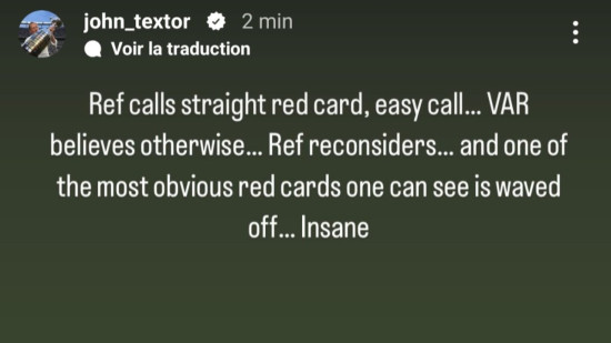 "L'un des cartons rouges les plus évidents" : John Textor furieux après l'annulation de l'expulsion de Lucas Stassin lors d'ASSE-OL "L'un des cartons rouges les plus évidents" : John Textor furieux après l'annulation de l'expulsion de Lucas Stassin lors d'ASSE-OL