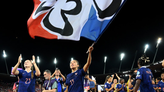 Euro féminin : la France bat l'Angleterre grâce à un but de Marie-Antoinette Katoto (OL) Euro féminin : la France bat l'Angleterre grâce à un but de Marie-Antoinette Katoto (OL)