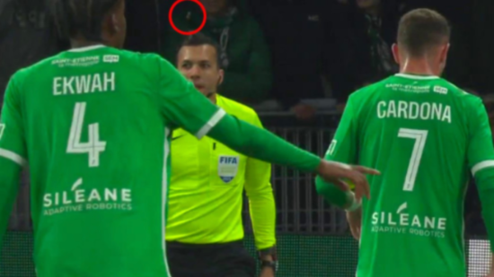 ASSE-OL : licence FFF suspendue pour un des supporters qui avait jeté des pièces sur l’arbitre du derby
