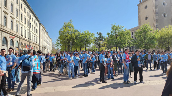 OL-Celta Vigo : les supporters espagnols r&eacute;unis dans le centre-ville de Lyon