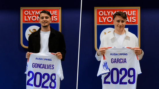 OL : Tiago Gon&ccedil;alves et Angel Garcia signent leur premier contrat professionnel
