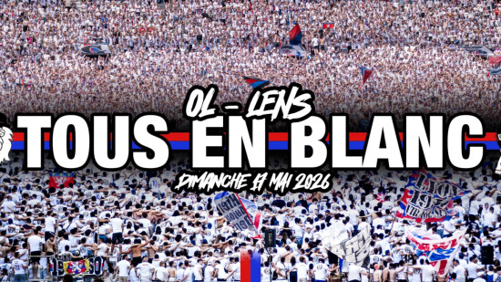 OL-Lens : les supporters lyonnais appel&eacute;s &agrave; venir habill&eacute;s en blanc