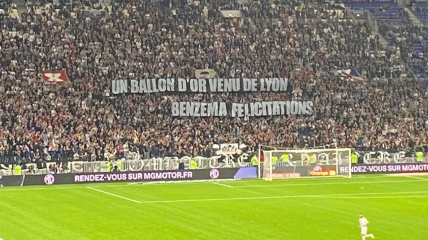 OL-LOSC : l’hommage des supporters du Groupama Stadium à Karim Benzema
