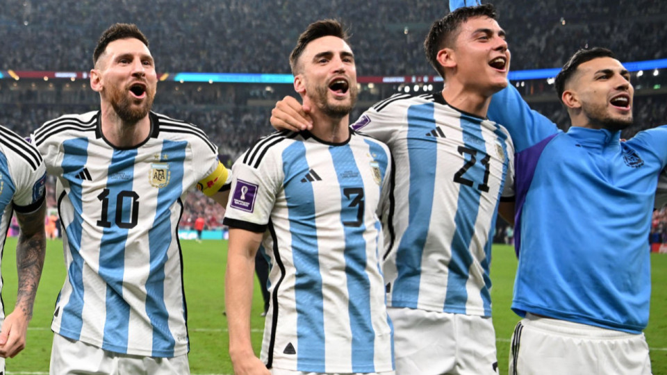 Nicolas Tagliafico en finale de la Coupe du Monde au Qatar avec l'Argentine