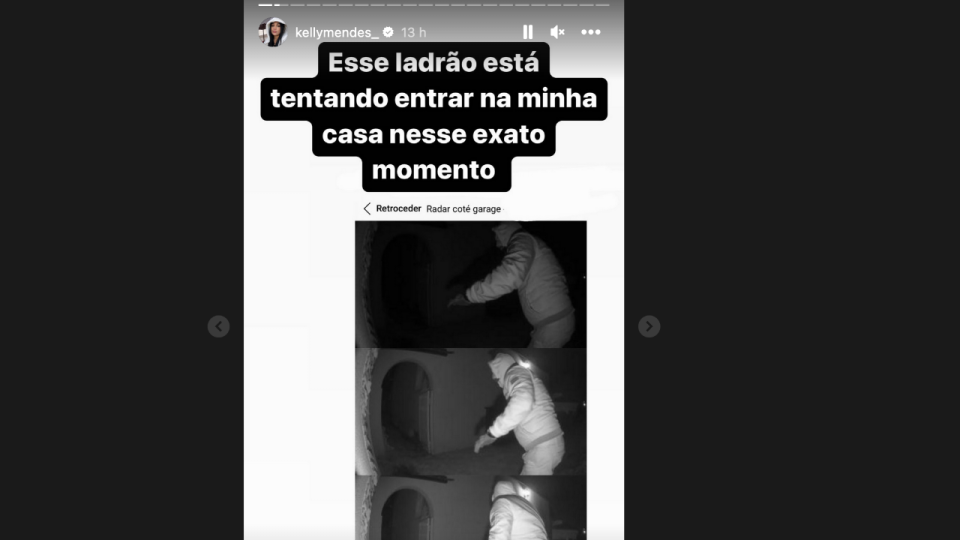 Un cambrioleur rep&eacute;r&eacute; au domicile de Thiago Mendes (OL), sa femme partage les images de vid&eacute;osurveillance