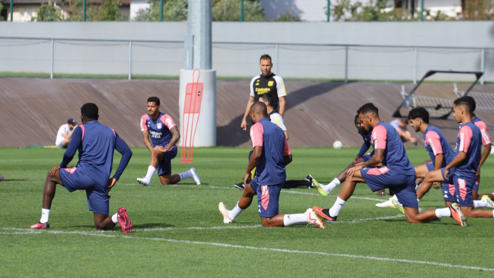 OL : les joueurs se sont entra&icirc;n&eacute;s ce dimanche, au lendemain de la d&eacute;faite contre Brest