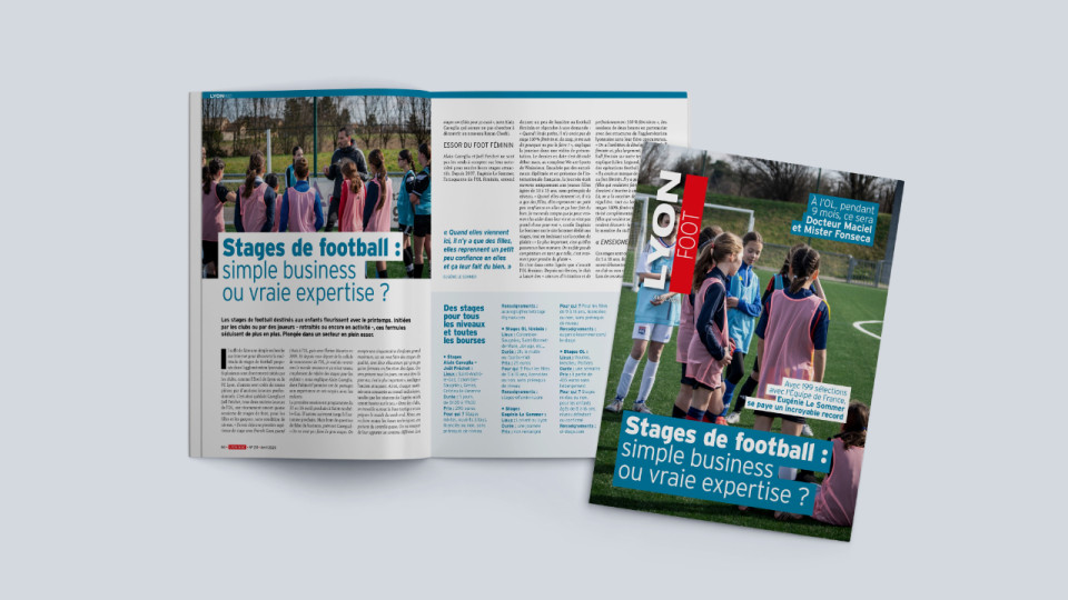 Le business des stages de foot, à lire en avril dans Lyon Foot
