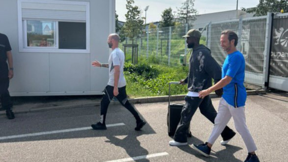 Samuel Umtiti aperçu au Groupama OL Training Center avant Rennes-OL Samuel Umtiti aperçu au Groupama OL Training Center avant Rennes-OL