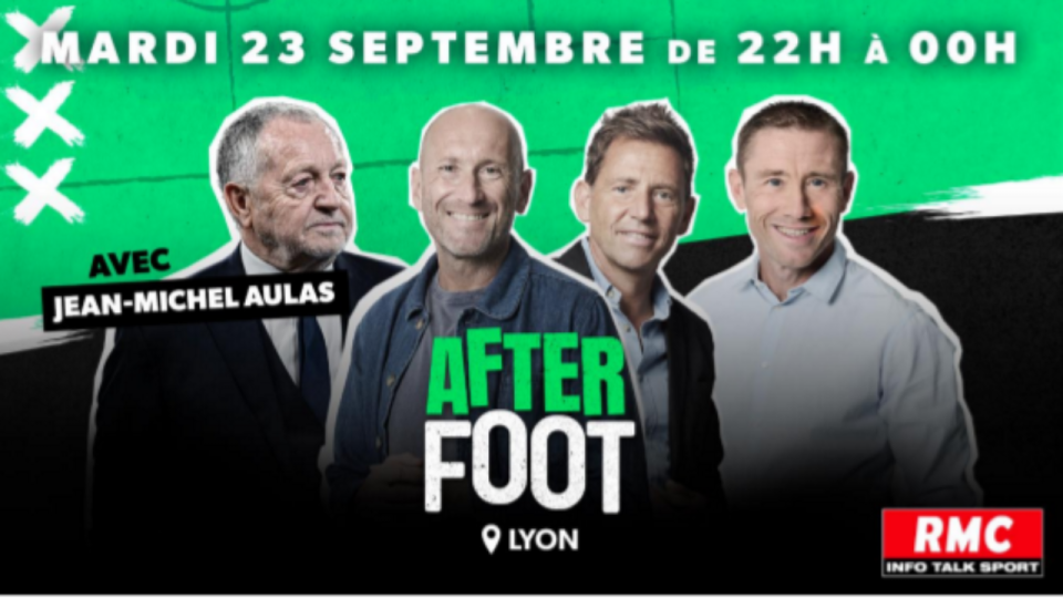 L’After Foot entame à Lyon la tournée des 20 ans de l’émission, Jean-Michel Aulas en invité