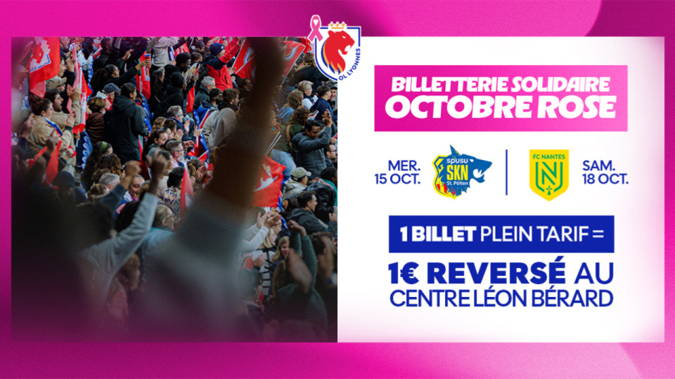 Maillots floqués, argent reversé : OL Lyonnes s’engage pour Octobre rose 