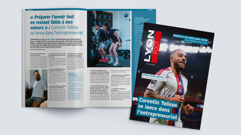 L&rsquo;interview de Corentin Tolisso, &agrave; lire en f&eacute;vrier dans Lyon Foot