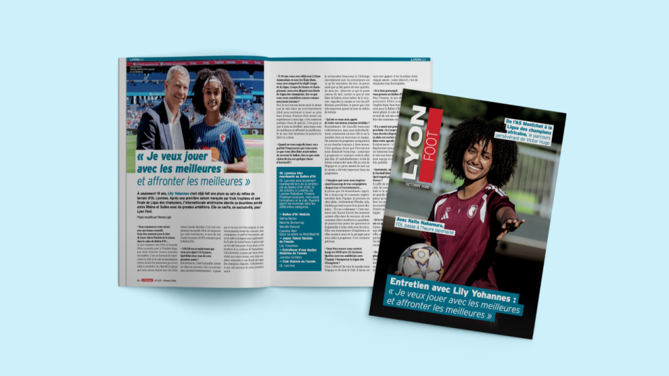 Une interview exclusive de Lily Yohannes (OL Lyonnes) &agrave; lire en octobre dans Lyon Foot